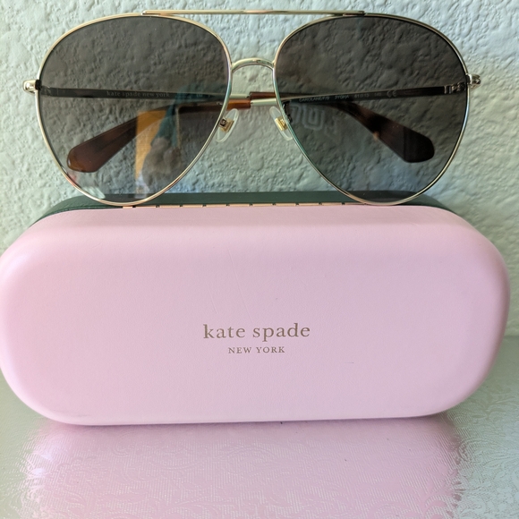 kate spade Accessories - Kate Spade Gold Aviator Sunglasses